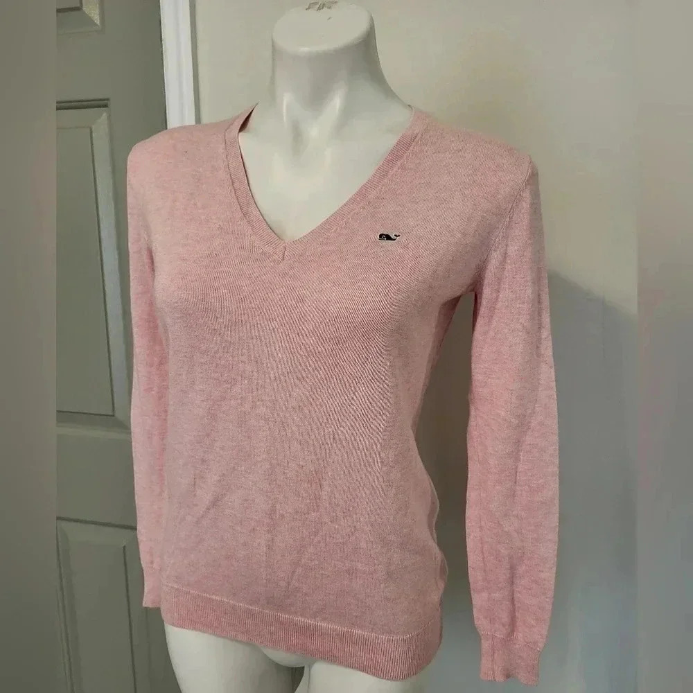 Vineyard Vines Classic Heritage Cotton V-Neck Sweater(XS)
